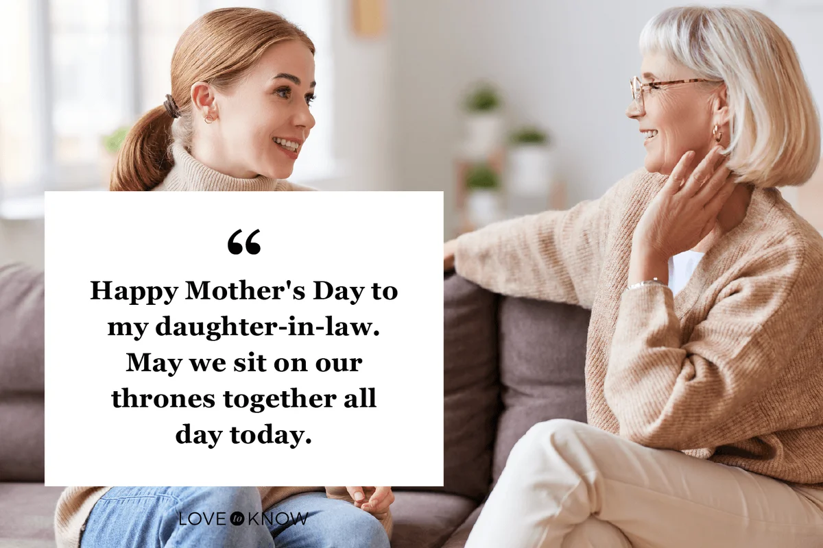 Mother and daughter-in-law speaking on couch