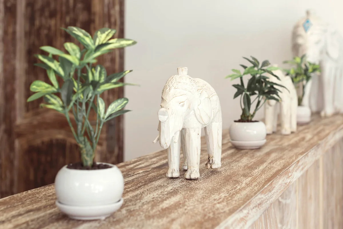 Figures of elephants