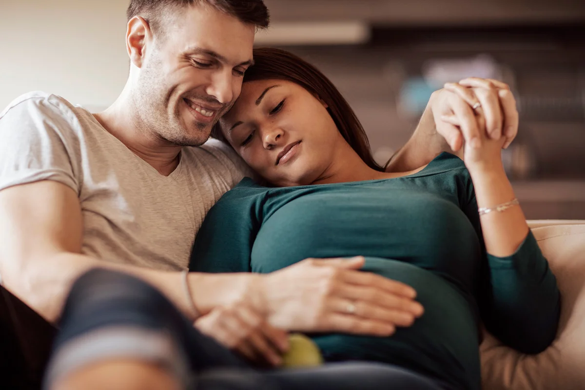 touching moment for expecting parents
