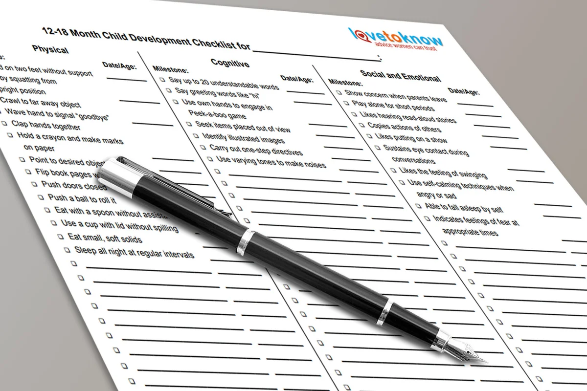 free toddler development checklist