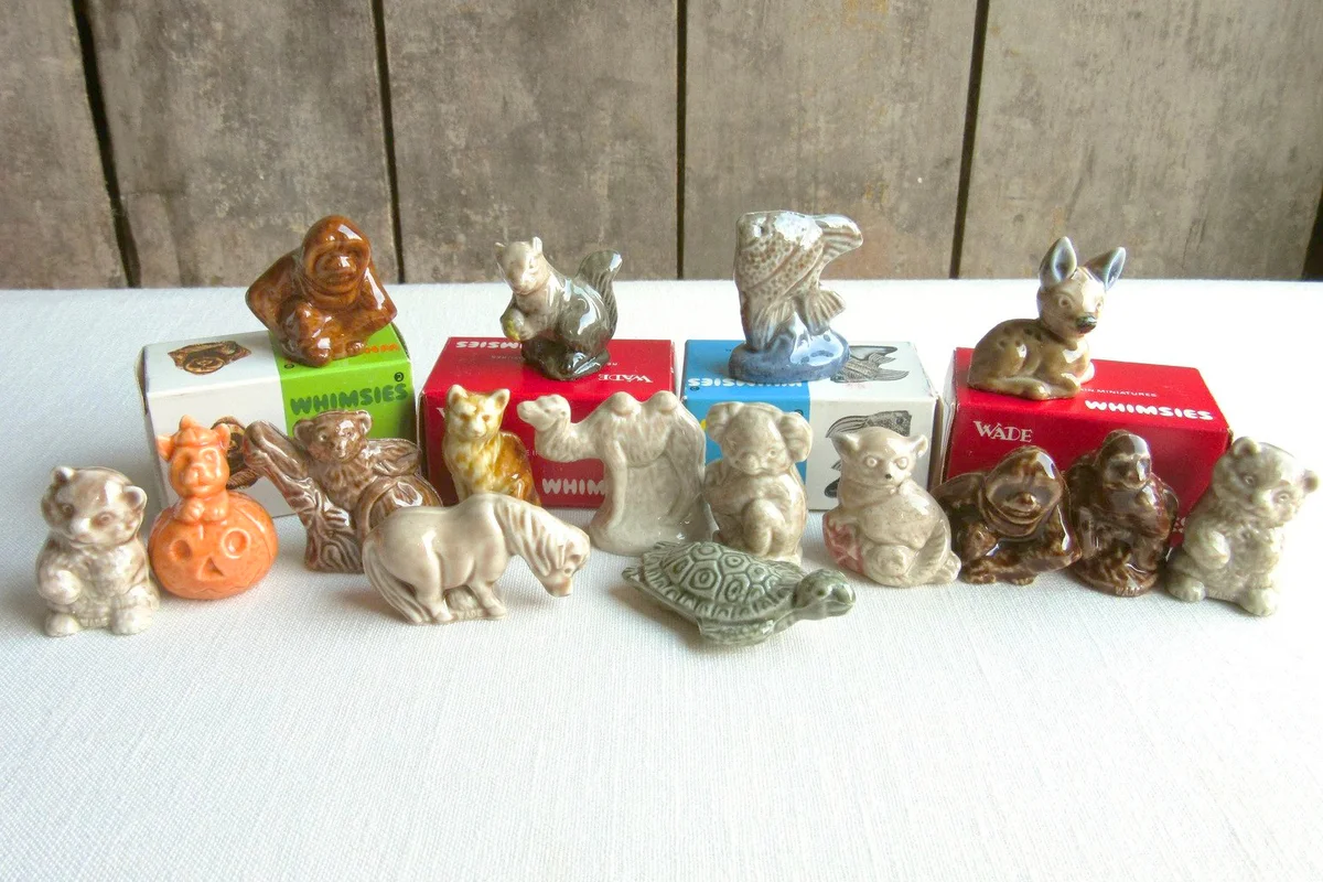 Red Rose Tea Miniature Porcelain Figurines