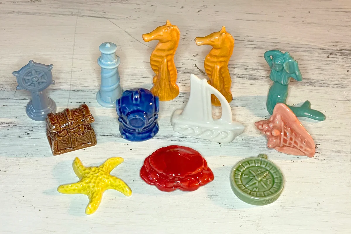 Wade Whimsies Red Rose Tea Nautical Wonderland