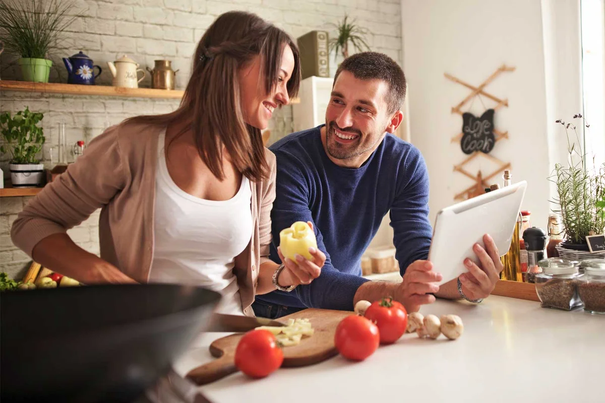 woman cooking meal for Virgo man