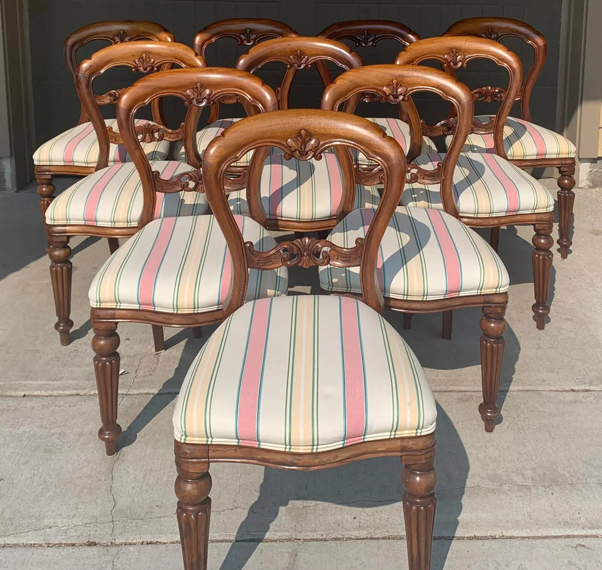 Set of 6 Balloon Back Chairs