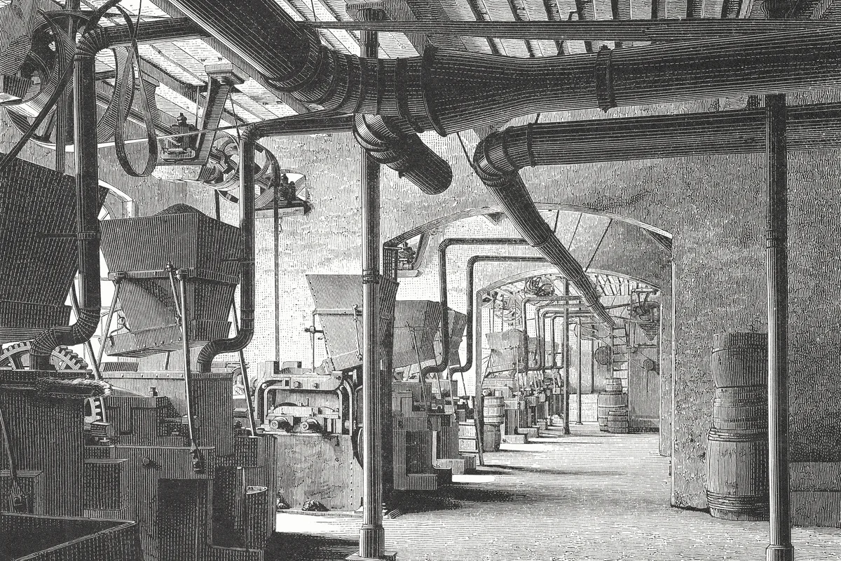 Grinding mill: Refiners with dedusting plant