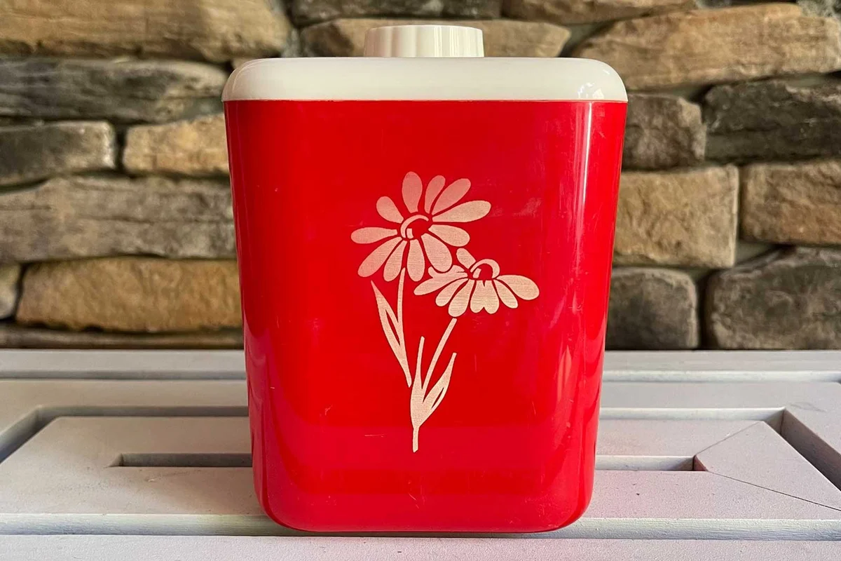 Midcentury Lustro Ware Plastic Flower Canister
