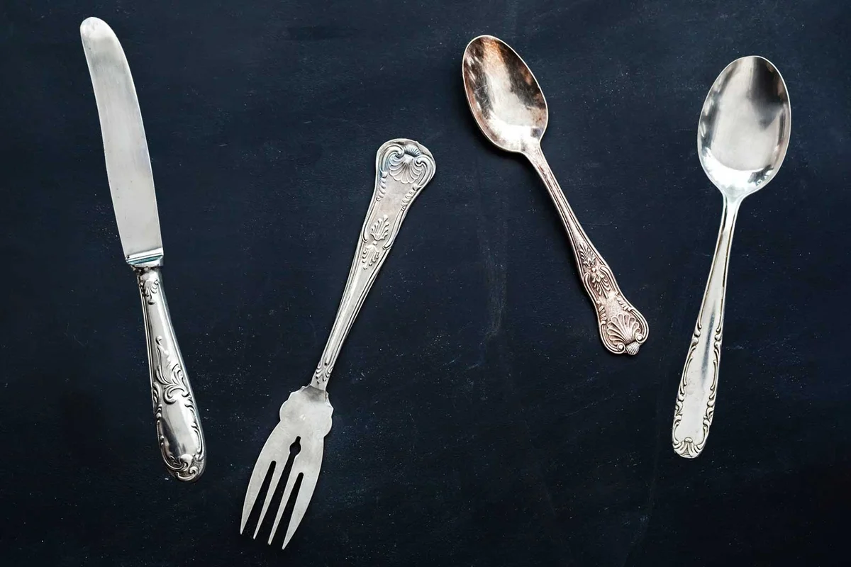 assorted silver flatware