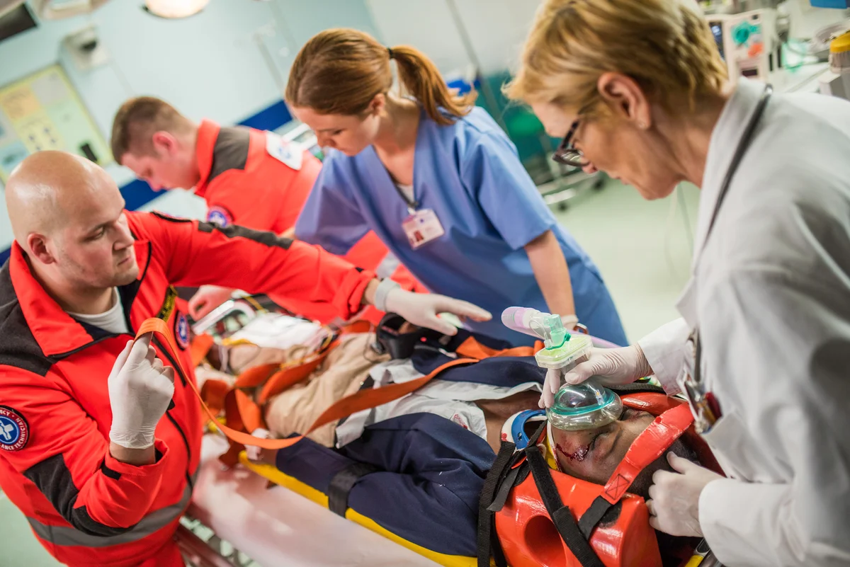 paramedics in an emergency