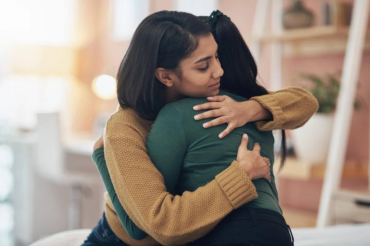 woman comforting friend after breakup