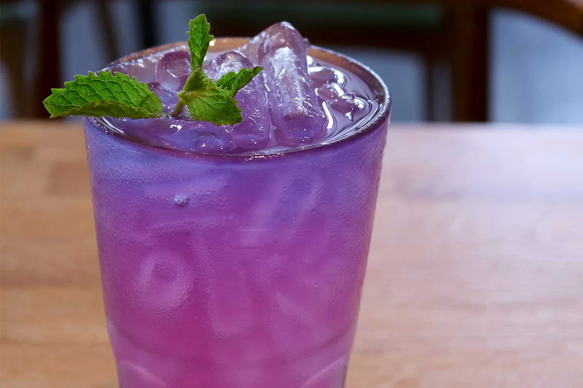 butterfly pea flower infused tequila margarita