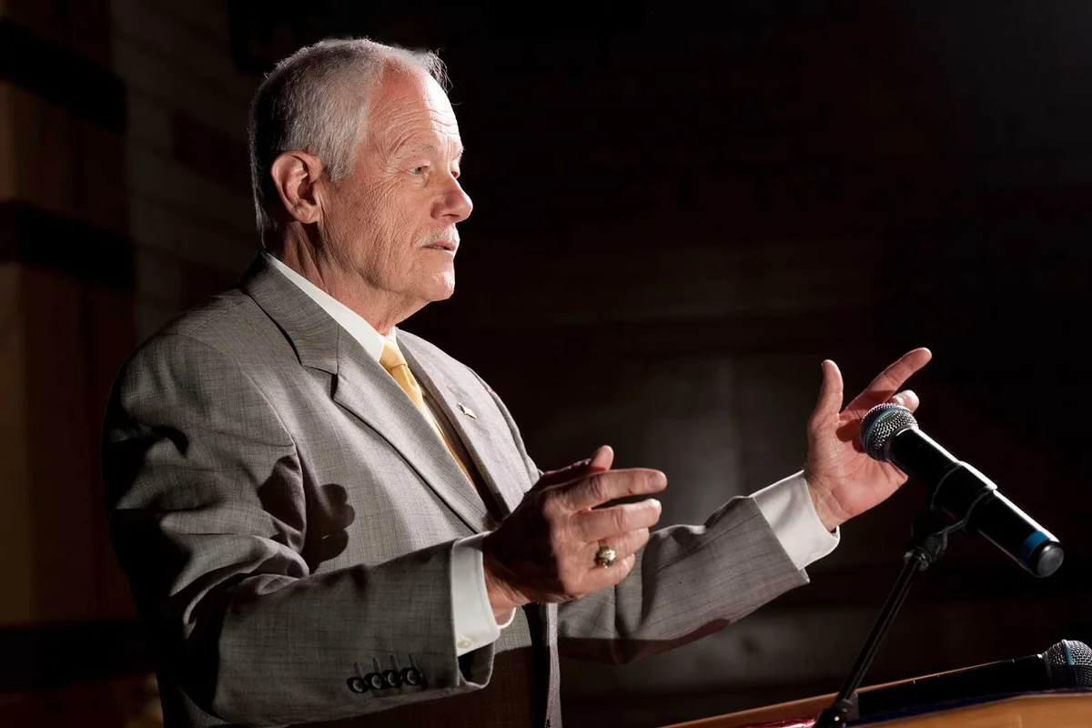 man giving funeral message at a service