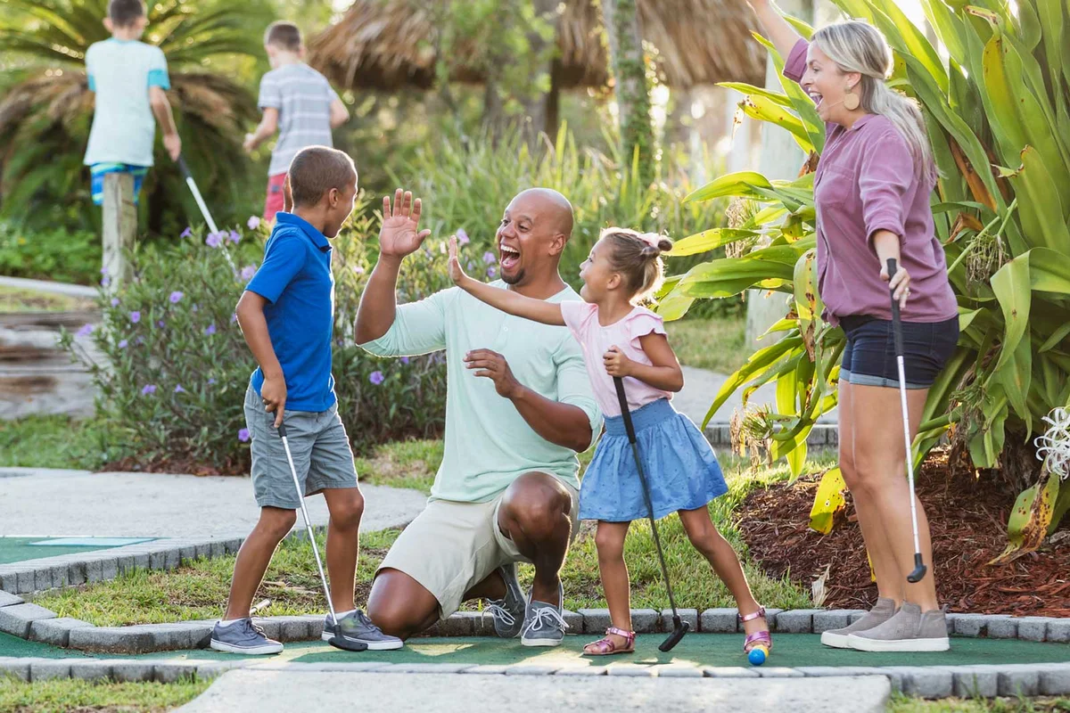 family mini golf fathers day
