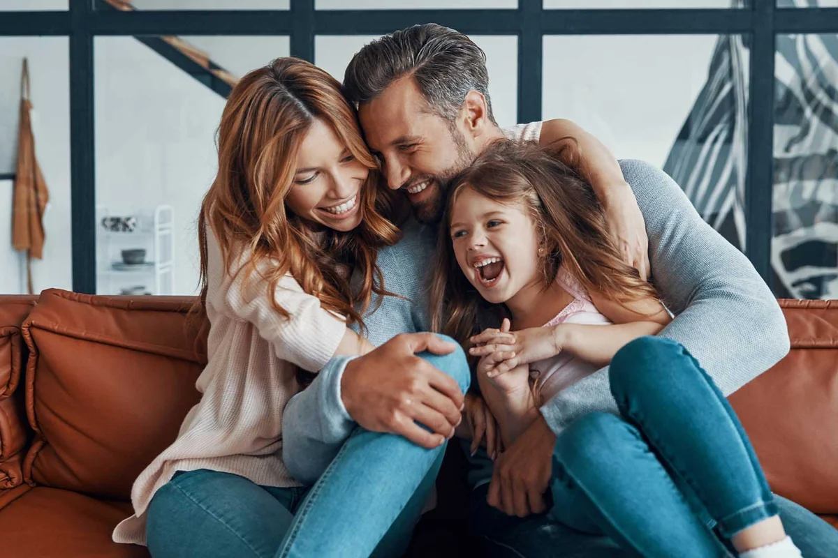 family celebrating father