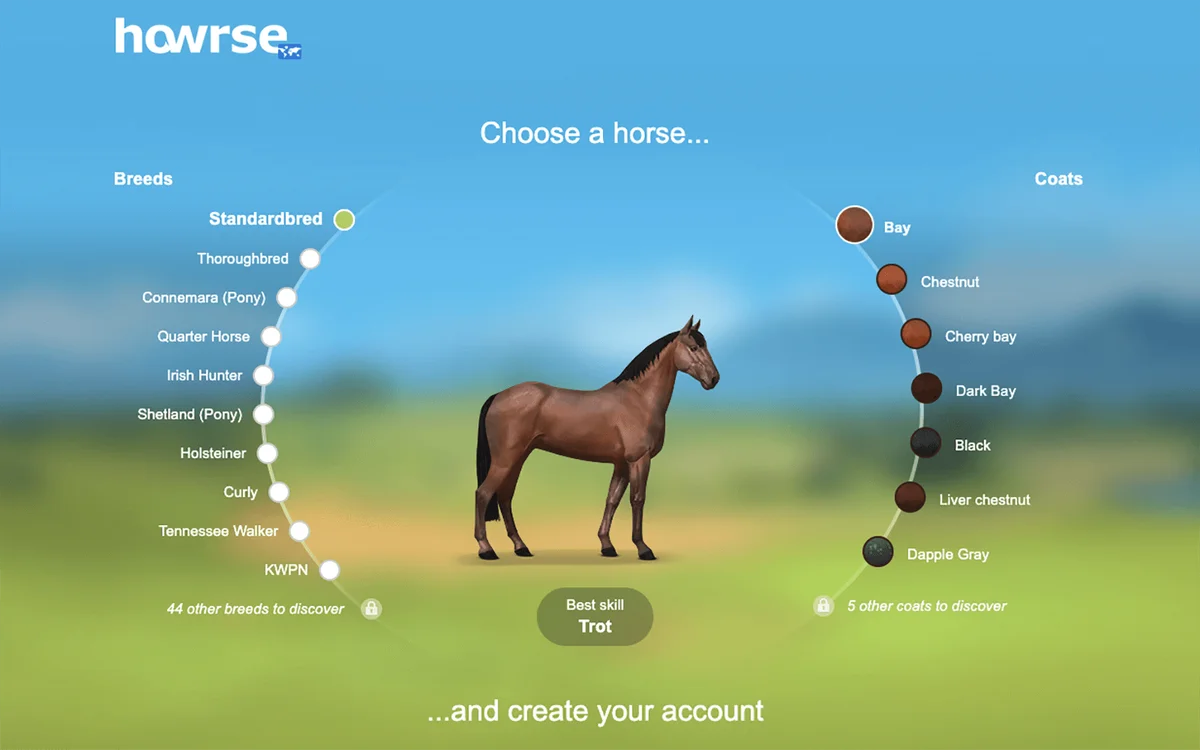 Screenshot of howrse.com
