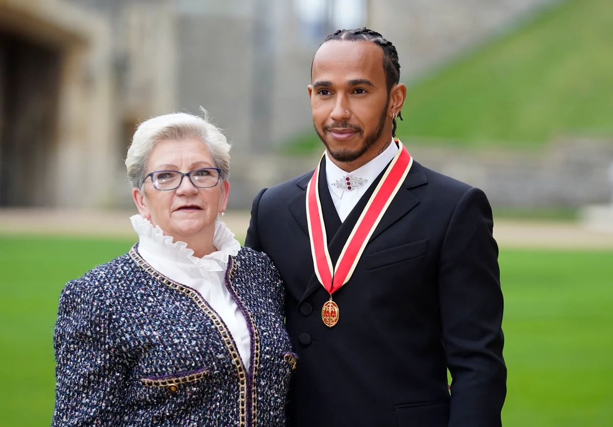 Lewis Hamilton and his mother Carmen Larbalestier