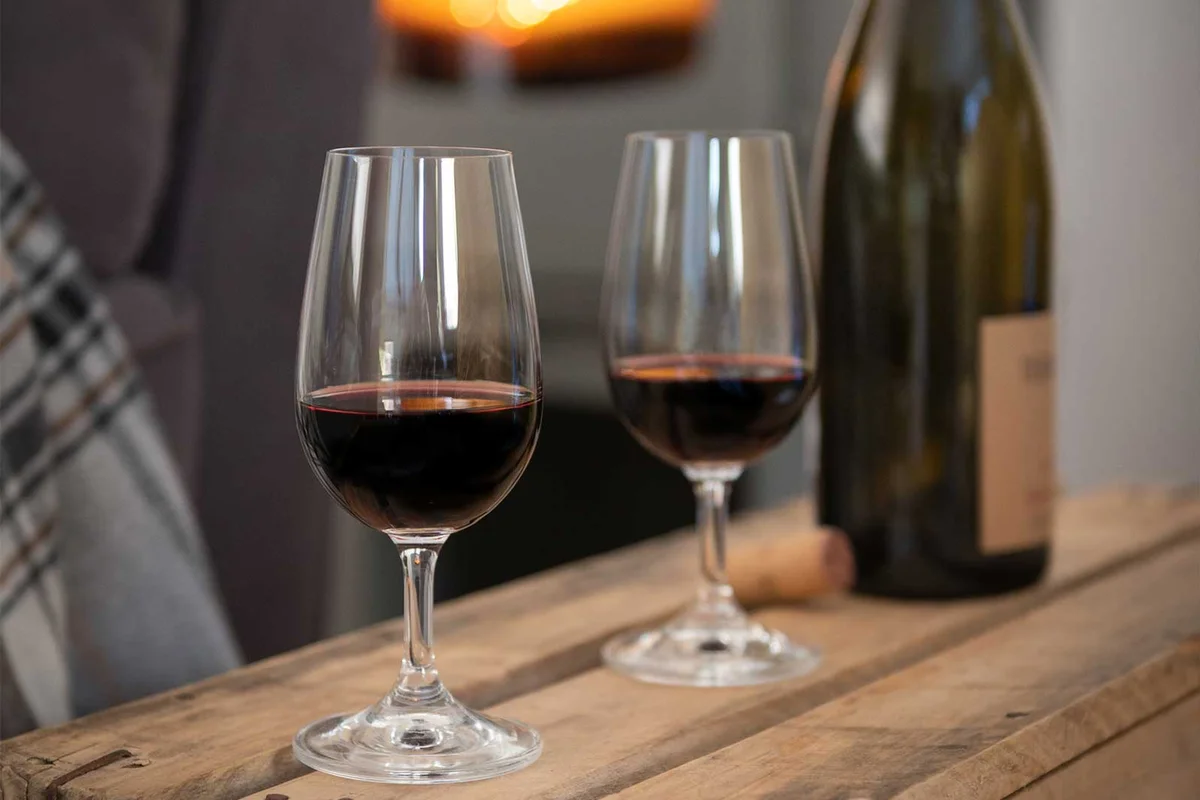 two glasses of pinot noir wine