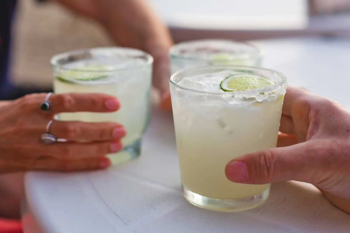 drinking margaritas