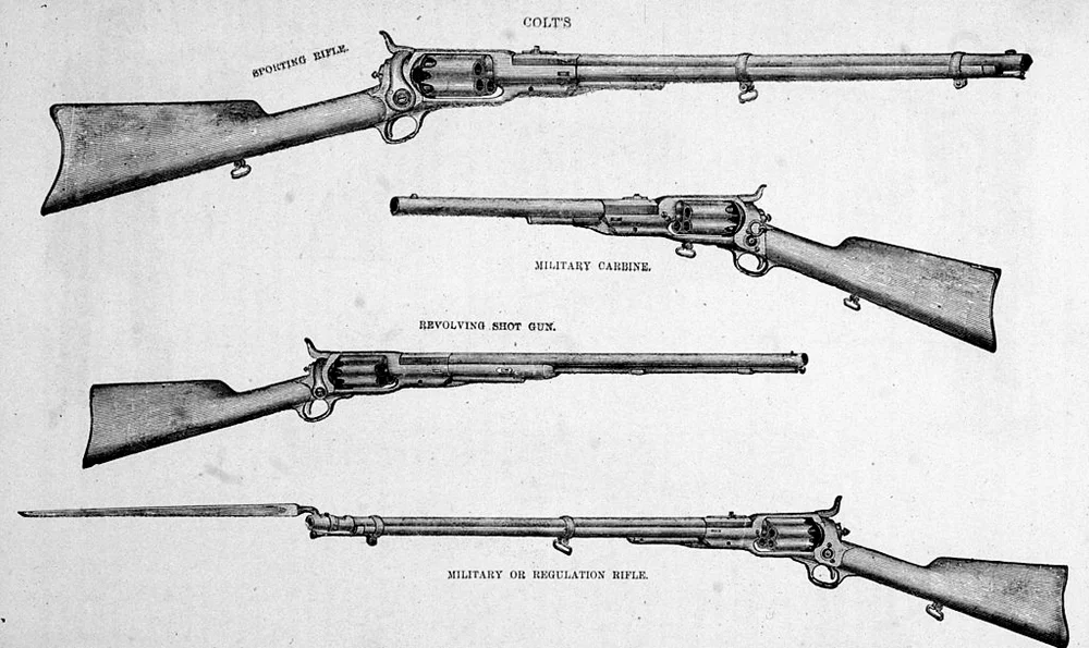 Four Colt rifles