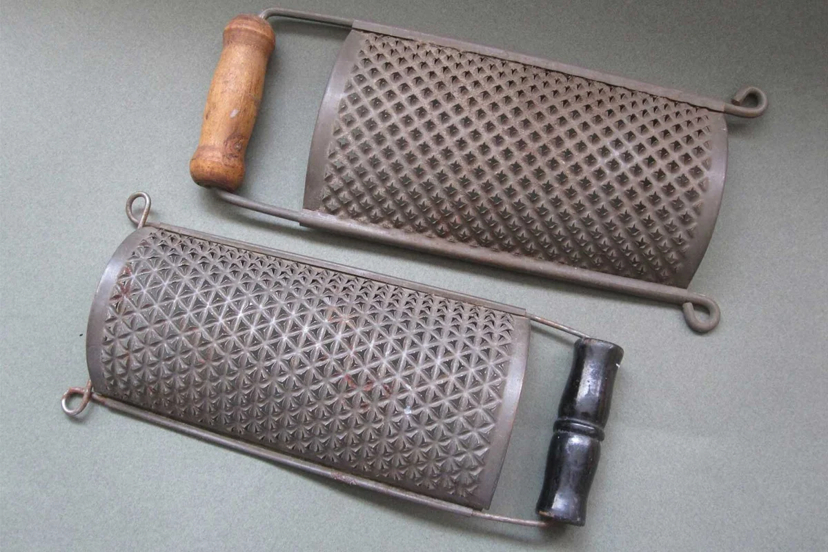 Pair of Antique Wooden Handle Cheese & Food Graters
