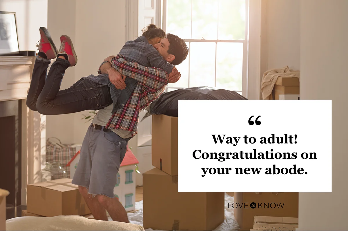 Celebrating moving in to a new home