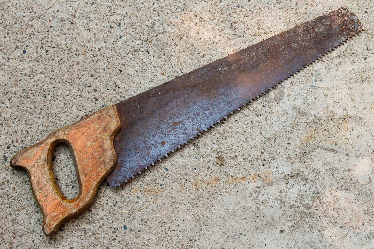 old antique rip saw