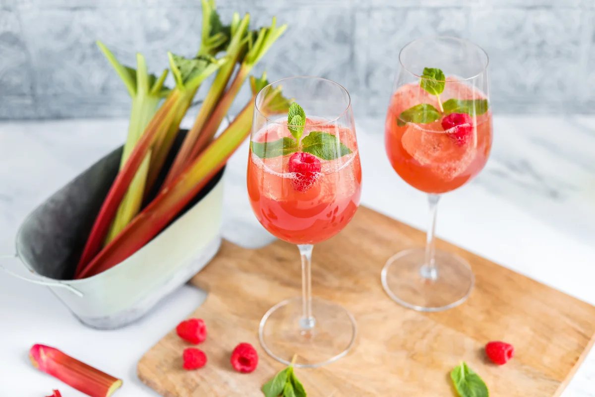 rhubarb shrub cocktail