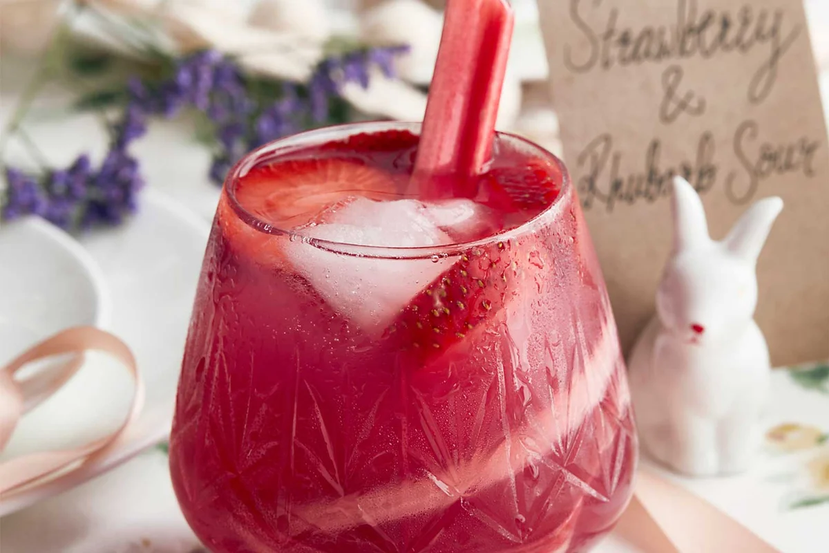 strawberry rhubarb sour