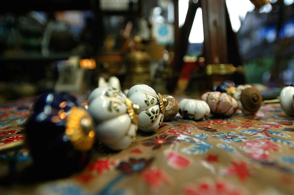 Ceramic Knobs, Handles and Antique furnitures