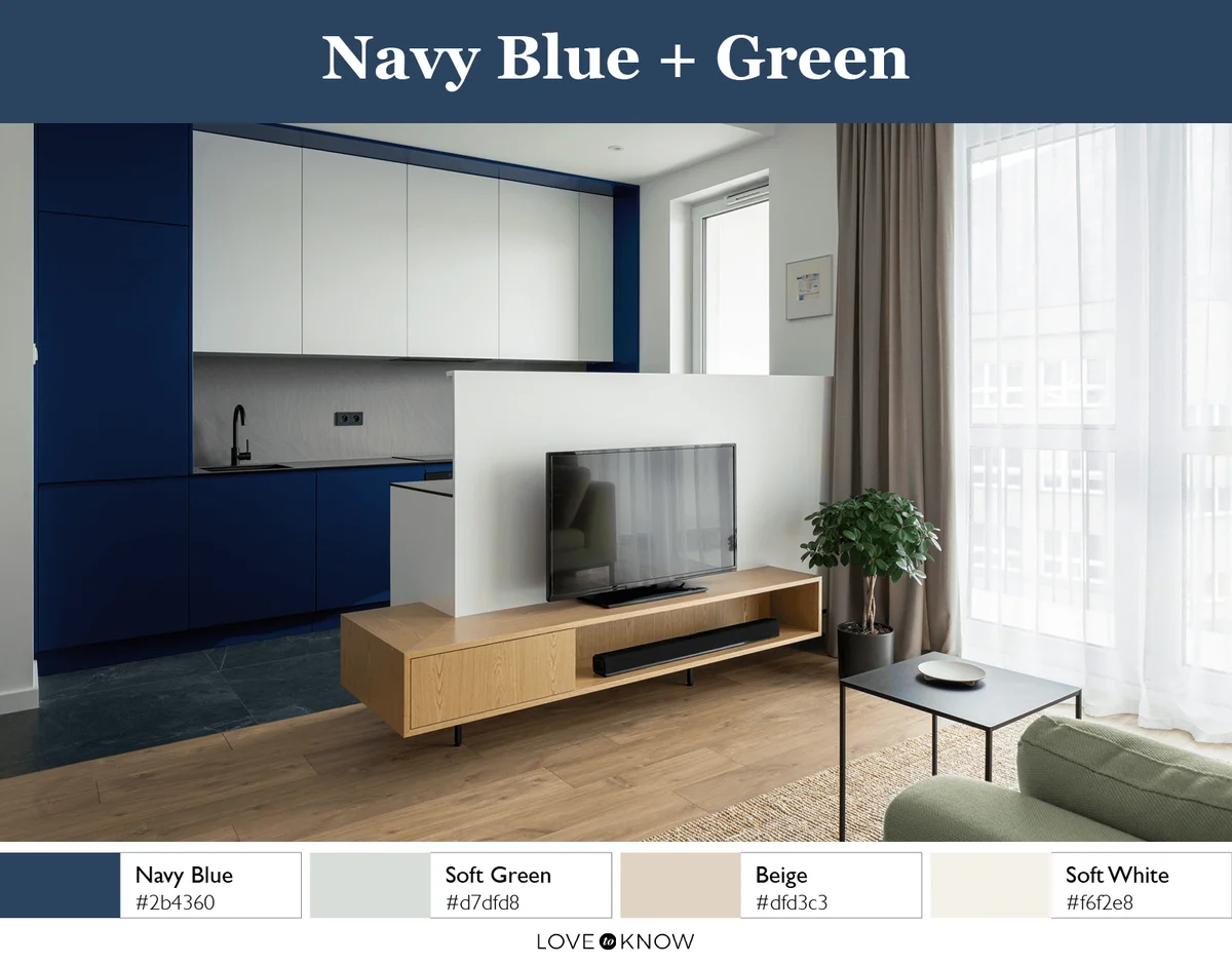 Navy Blue & Green palette