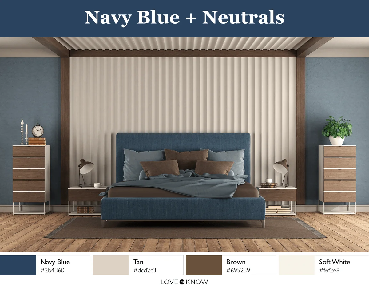 Navy Blue & Neutrals Palette