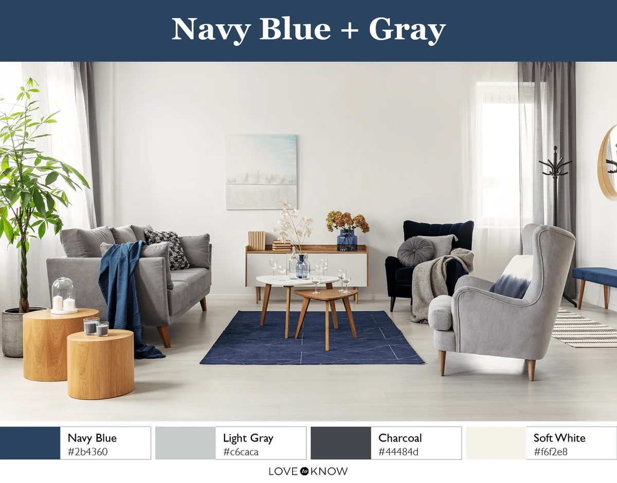 Navy Blue & Gray Palette