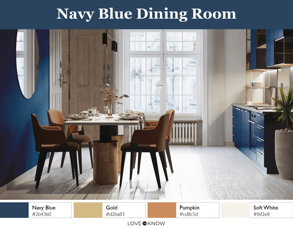 Navy Blue Dining Room Inspiration