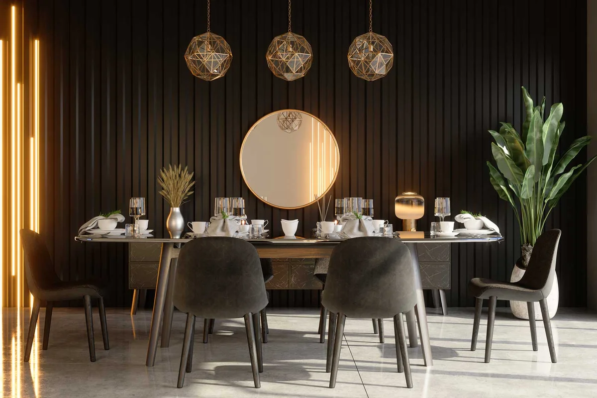 feng shui mirror in dining room