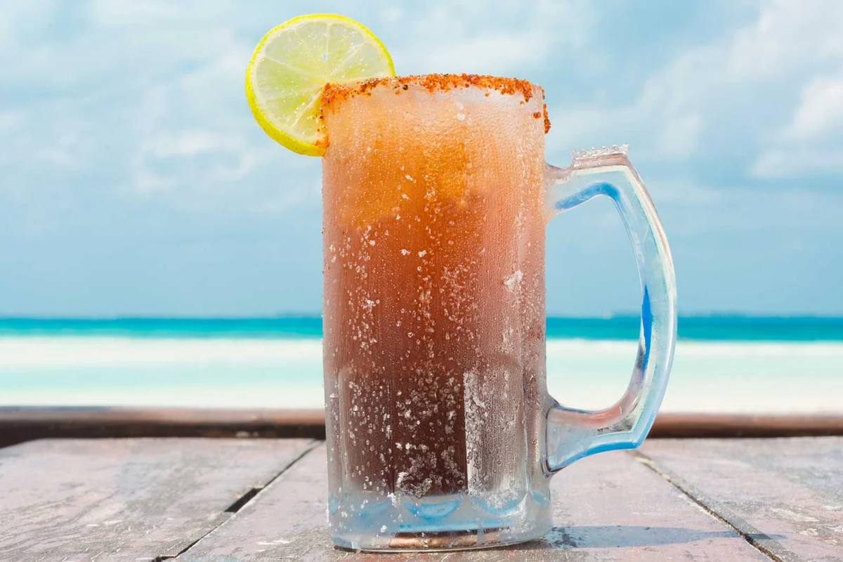 Michelada tomato beer cocktail