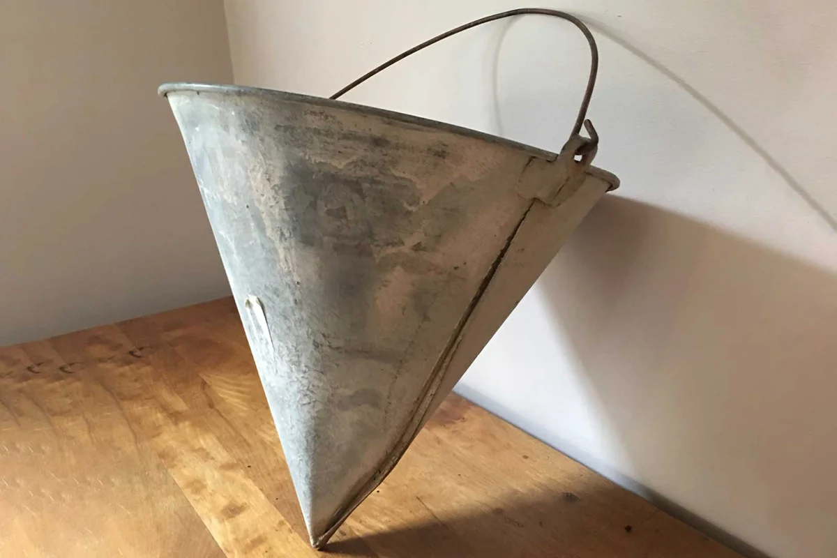 Vintage cone shaped FIRE bucket