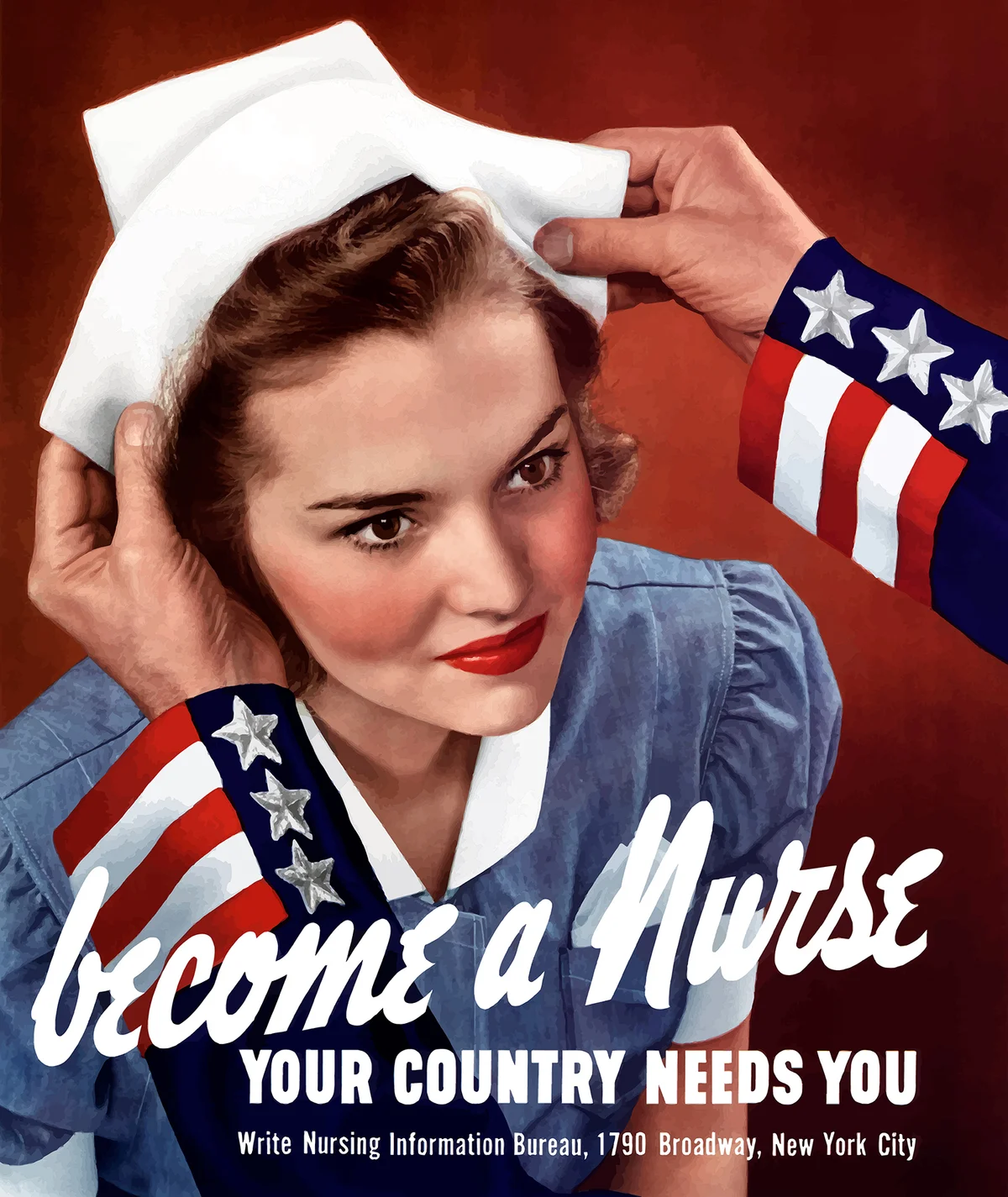 Digitally restored war propaganda poster