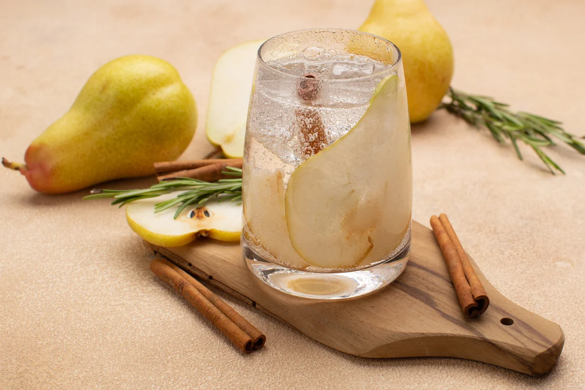 sparkling bourbon pear