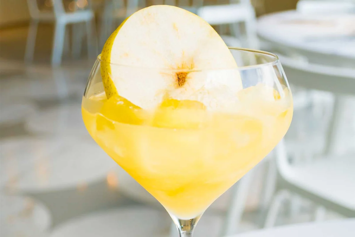 spiced pear caipirinha