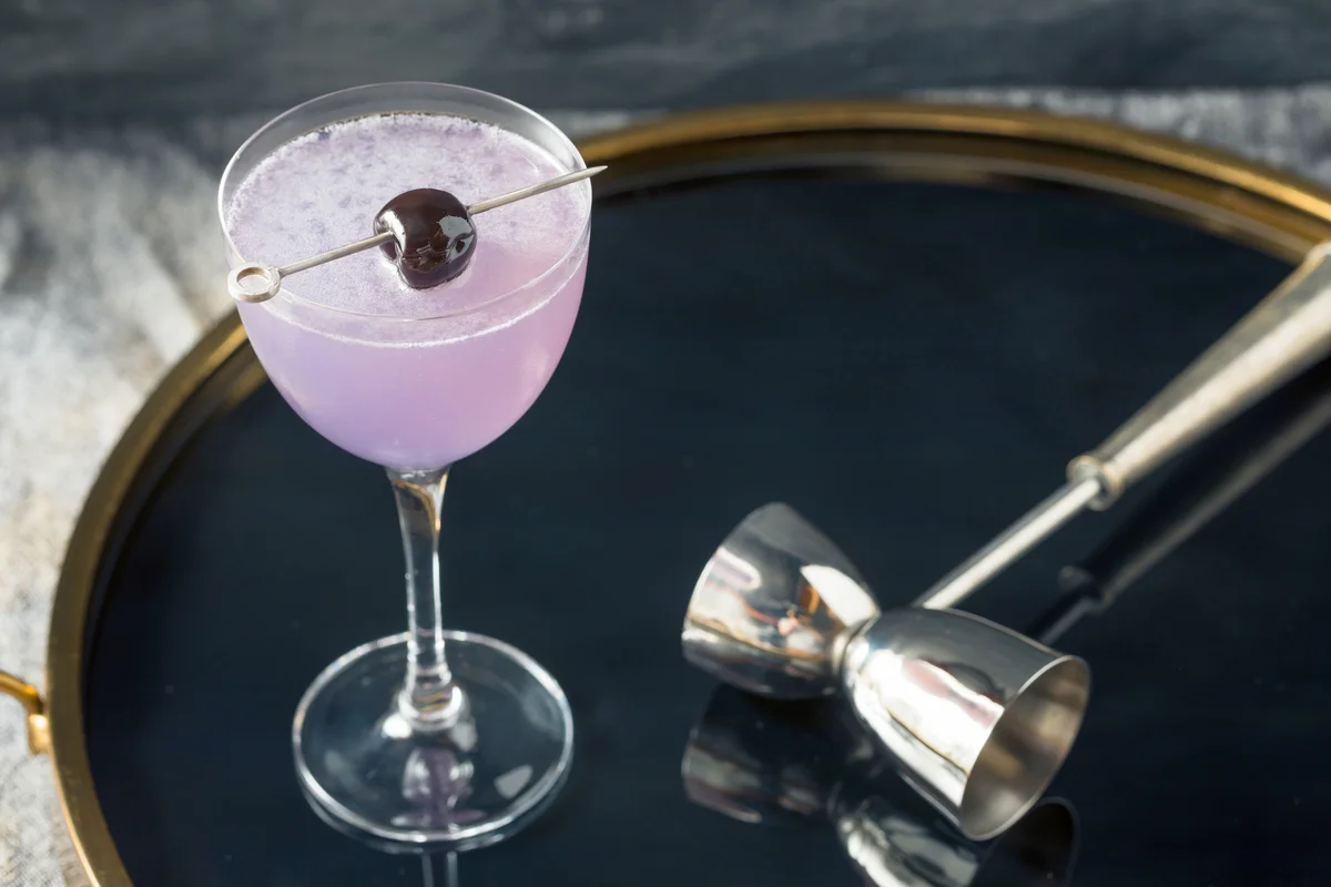 Aviation Cocktail with Gin and Violette Liquor