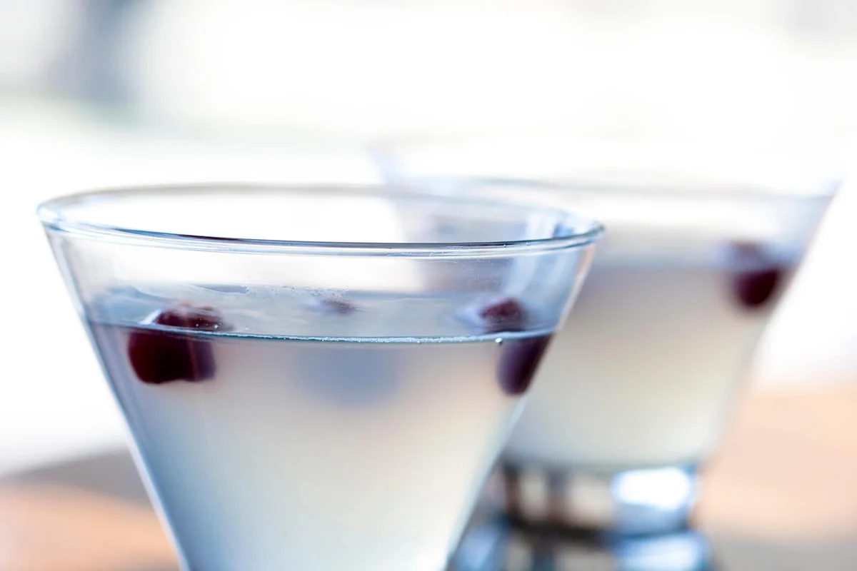 Cranberry Cosmopolitans waiting to be savored