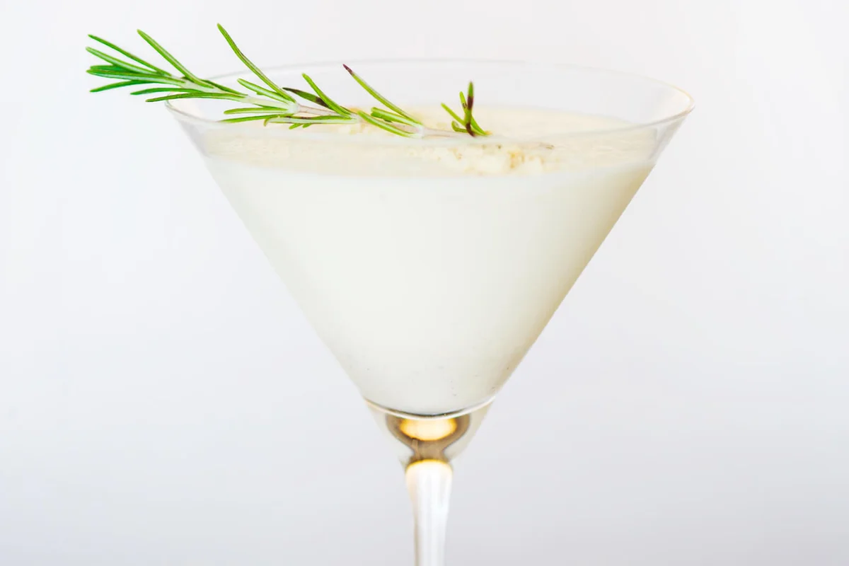 Coconut vodka martini cocktail