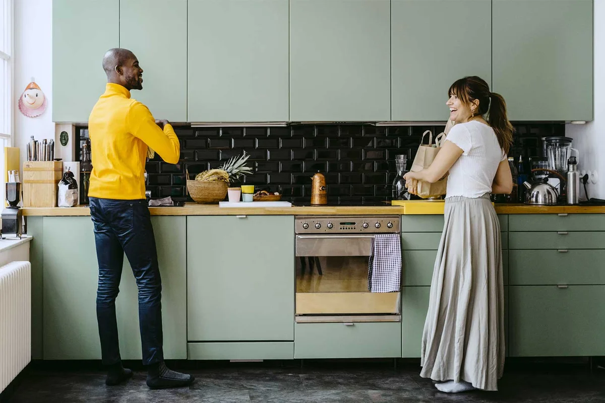couple in kitchen