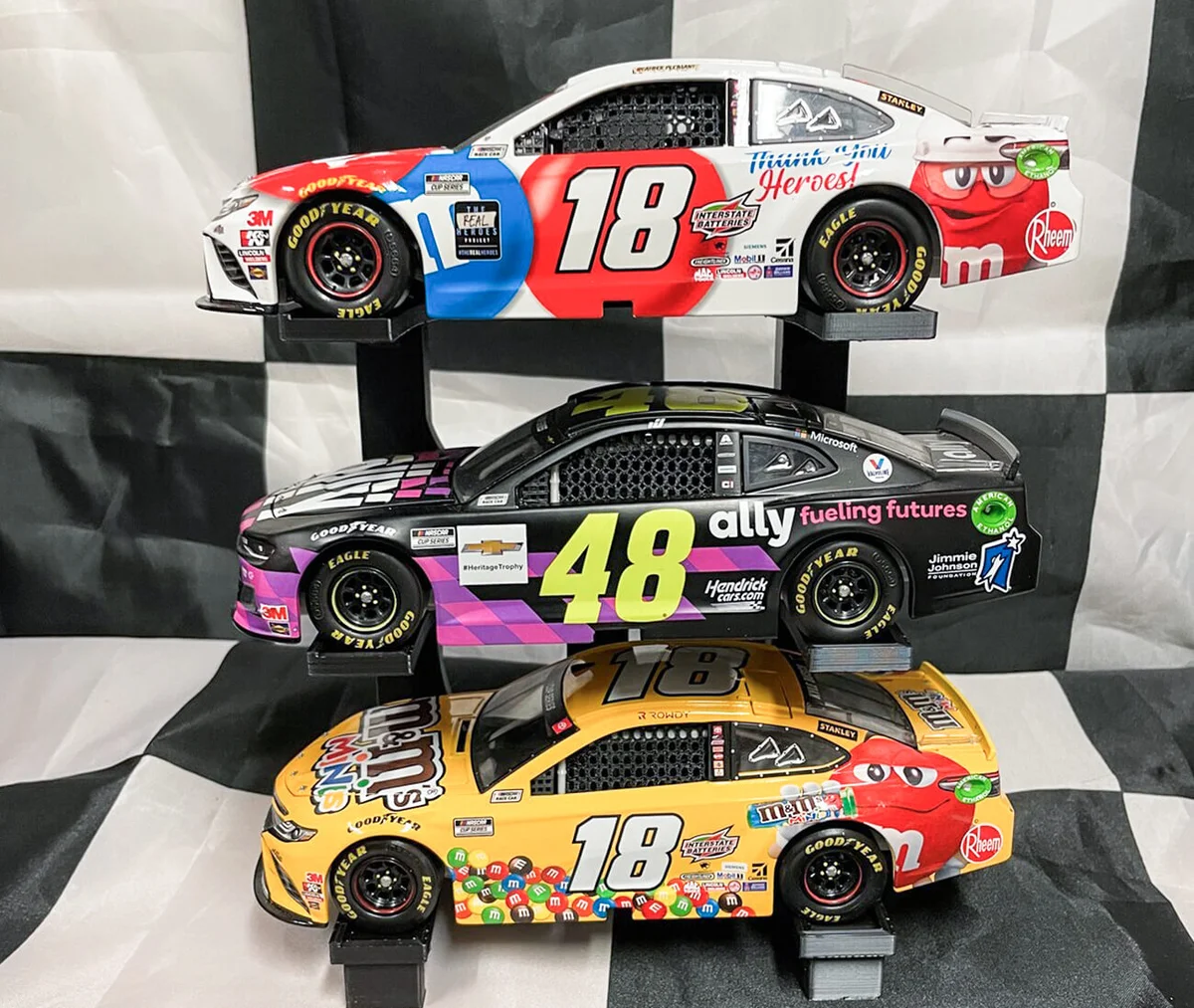 1:24 nascar diecast triple display stand
