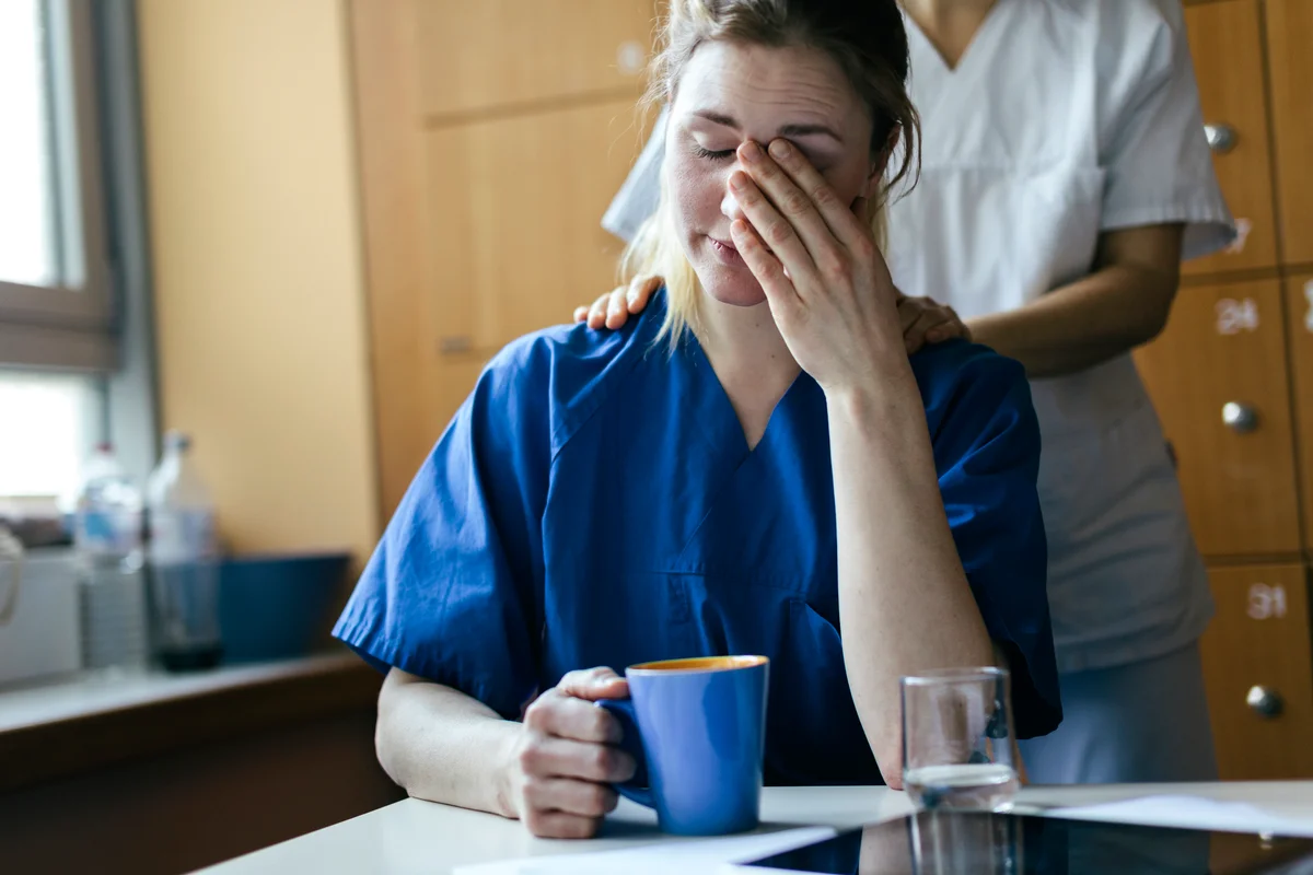 stressed out woman at work