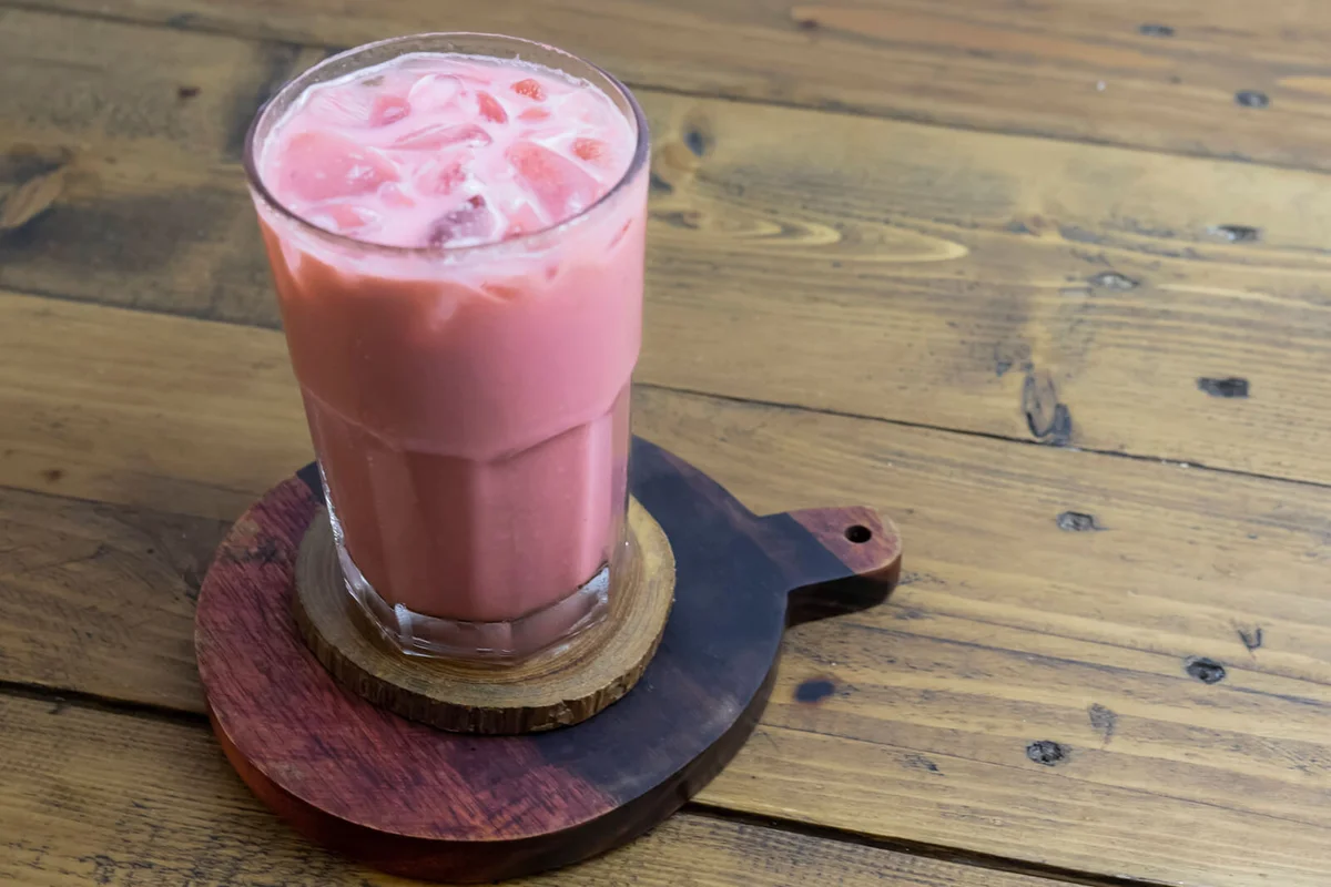 High Angle View Of Drink On Table