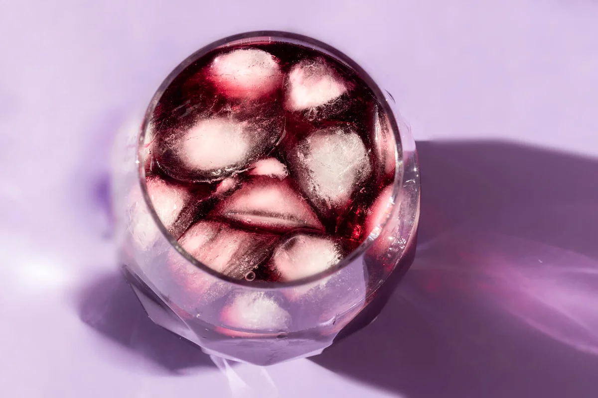 Lambrusco with ice
