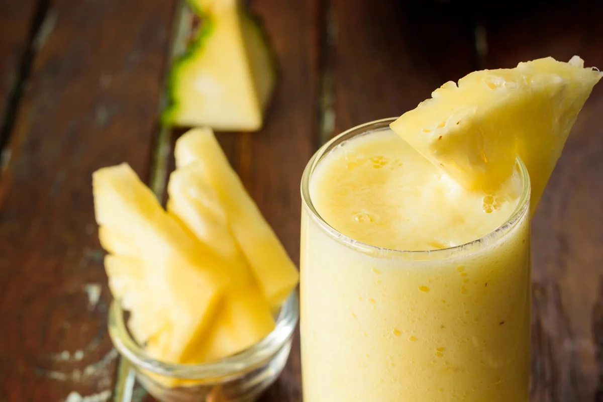 Fresh healthy pineapple smoothie