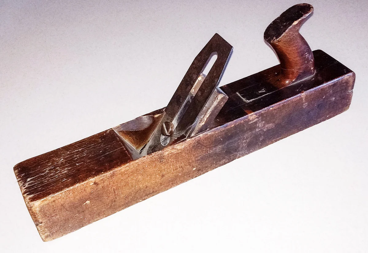 Wooden Plane Against White Background