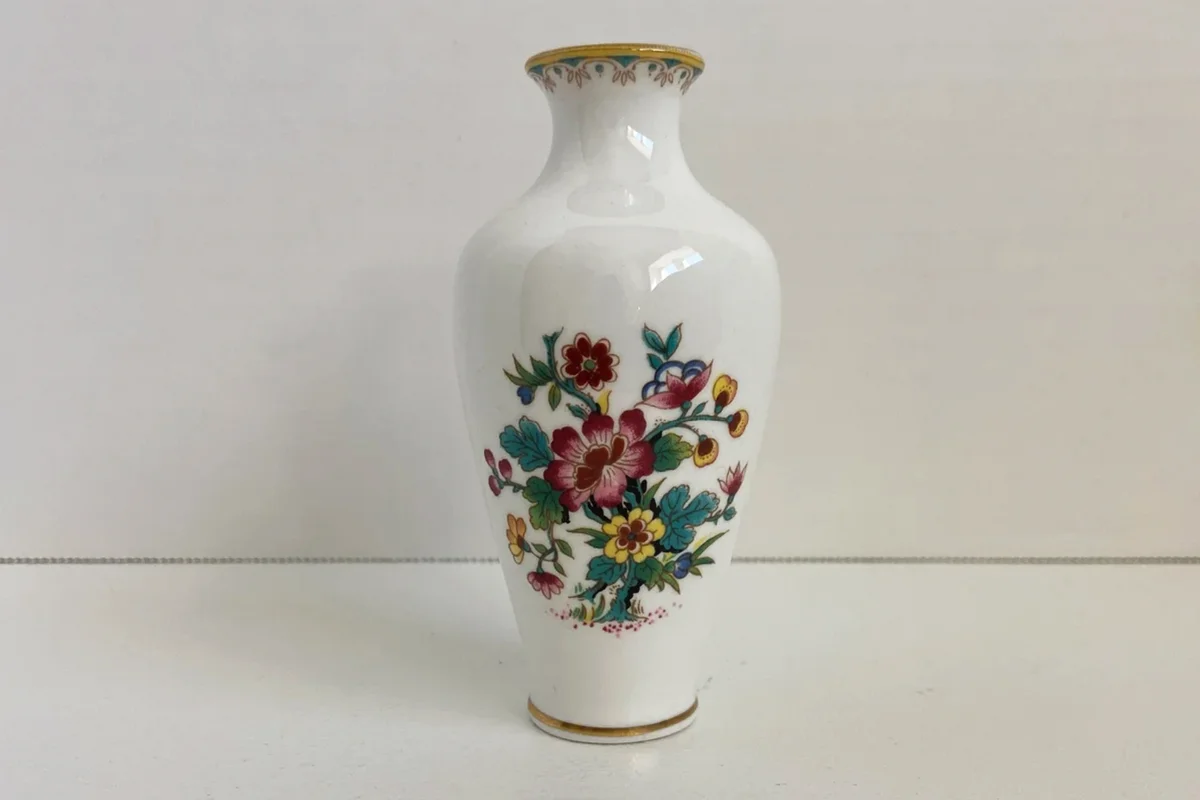 Vintage Coalport Bone China Floral Vase