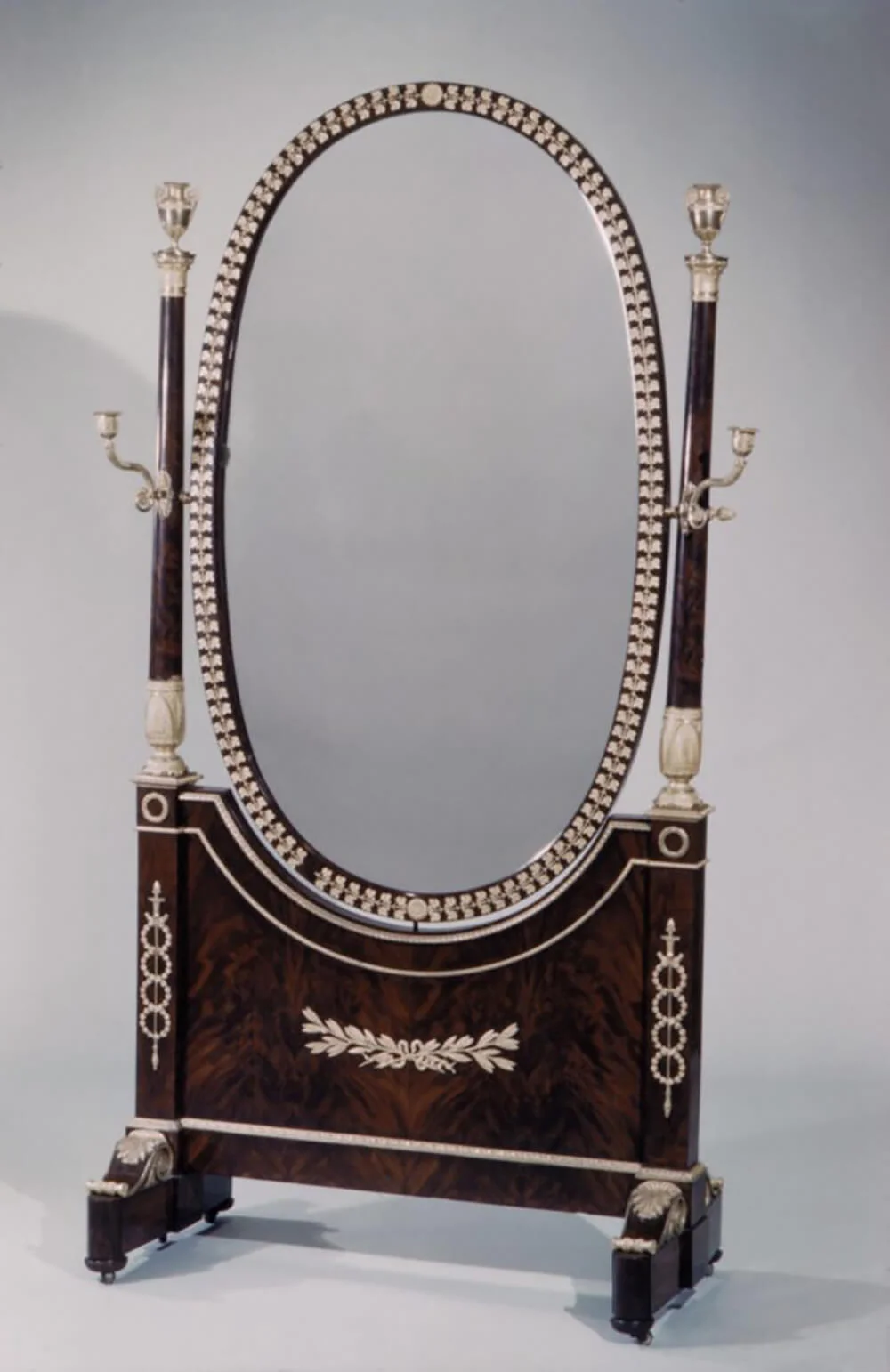 Gold-Covered Cheval glass (psyché), bronze, Europe